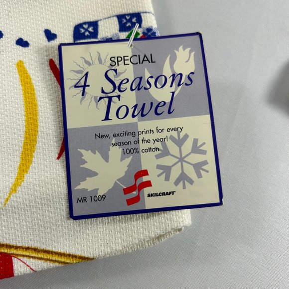 Skillcraft Set 3 Kitchen Dish Tea Towels Patriotic 4th of July Flags Watermelon - Picture 3 of 5